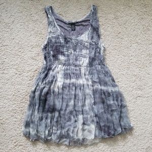 Lucky Brand tie-dye empire waist top